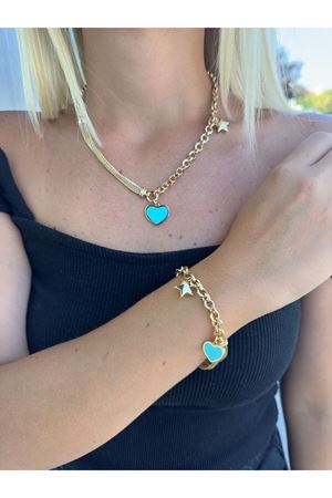 CETAŞ ETERNA KOLYE MAVİ KALP