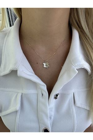 ALTIN ÇINAR YAPRAĞI KOLYE