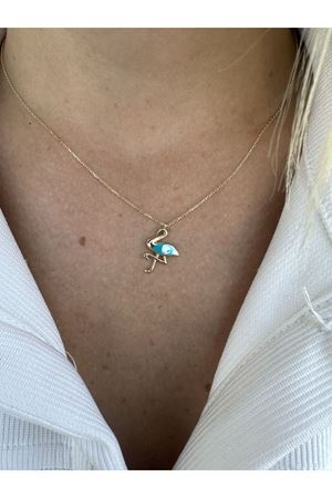 ALTIN FLAMİNGO KOLYE