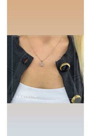 Pırlanta Baget Taşlı Kolye