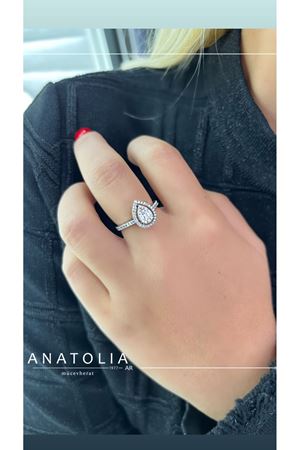 Pırlanta Damla Model Baget Yüzük