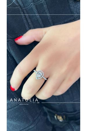 Pırlanta Damla Model Baget Yüzük