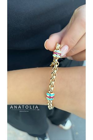 CETAŞ MİNİMA VİVA MAGENTA TAŞLI BİLEKLİK