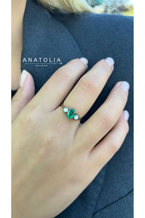 ELMAS ZÜMRÜT TASARIM YÜZÜK