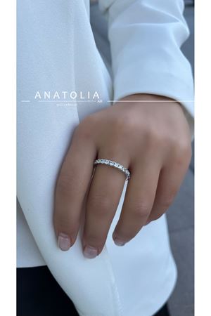 0.90 Karat Pırlanta Yarımtur Yüzük