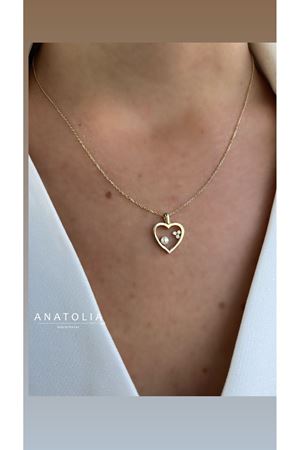 İNCİLİ KALP KOLYE
