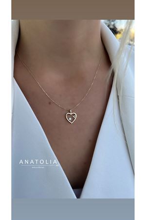İNCİLİ KALP KOLYE