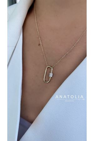 TAŞLI DİKDÖRTGEN KOLYE