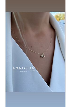 RA GÖZ KOLYE BEYAZ TAŞLI