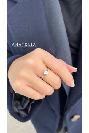 0.56 Karat G VS Pırlanta Kalp Tektaş Yüzük