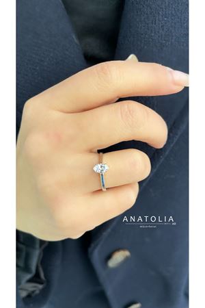 0.50 Karat F VS Pırlanta Markiz Tektaş Yüzük