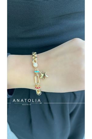 YILDIZ DETAYLI RENKLİ ŞANS BİLEKLİĞİ