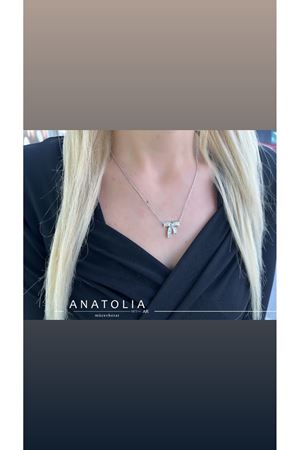 PIRLANTA BAGET FİYONK KOLYE 