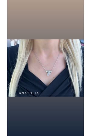 PIRLANTA BAGET FİYONK KOLYE 