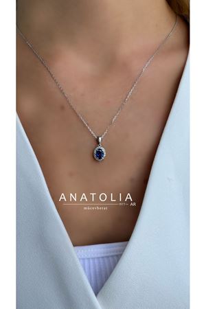 PIRLANTA VE SAFİR TASARIM KOLYE KÜPE YÜZÜK SETİ