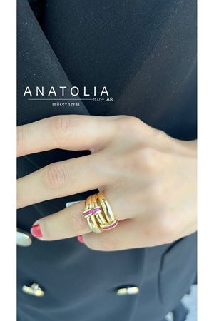 CETAŞ ETERNA KOLEKSİYONU VİVA MAGENTA TAŞLI YÜZÜK