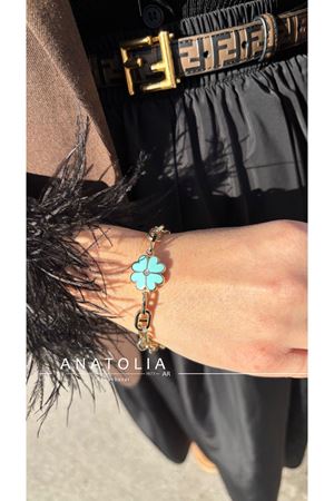 CETAŞ ETERNA MAVİ YONCA BİLEKLİK