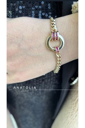 CETAŞ VİVA MAGENTA TAŞLI ETERNA BİLEKLİK