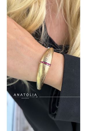 CETAŞ ETERNA VİVA MAGENTA TAŞLI KELEPÇE BİLEKLİK