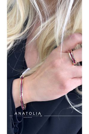 CETAŞ ETERNA VİVA MAGENTA TAŞLI KELEPÇE BİLEKLİK