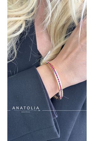 CETAŞ ETERNA VİVA MAGENTA TAŞLI KELEPÇE BİLEKLİK