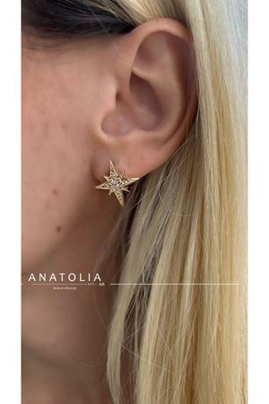 CETAŞ ETERNA TAŞLI KUZEY YILDIZI KÜPELER